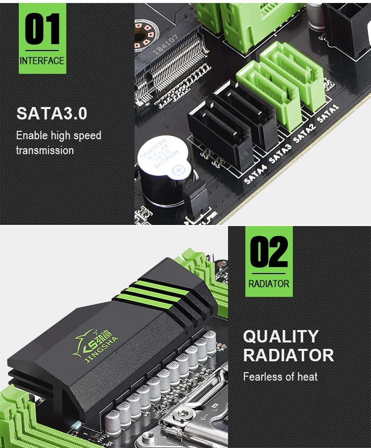 JINGSHA X79 Turbo материнская плата LGA2011 ATX USB3.0 SATA3 PCI-E NVME M.2 SSD поддержка памяти REG ECC и процессор Xeon E5