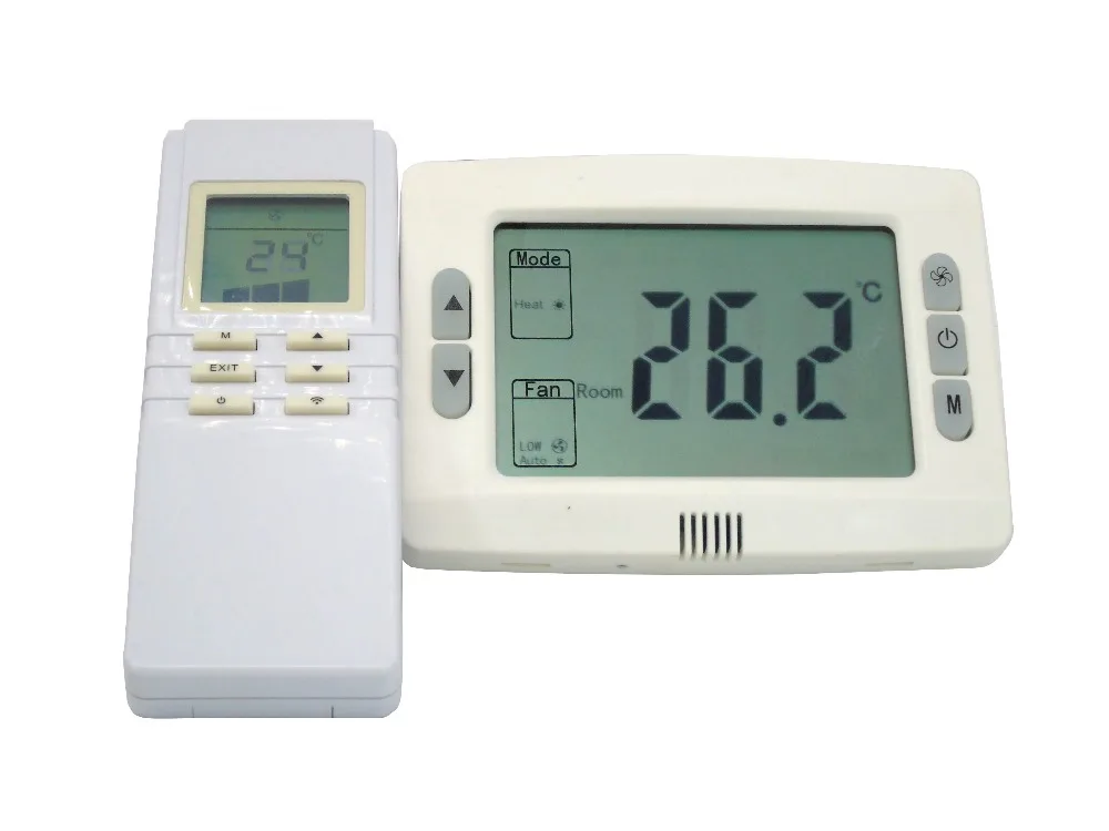 2 трубки вентиляторной катушки выключение памяти комнатный термостат регулятор