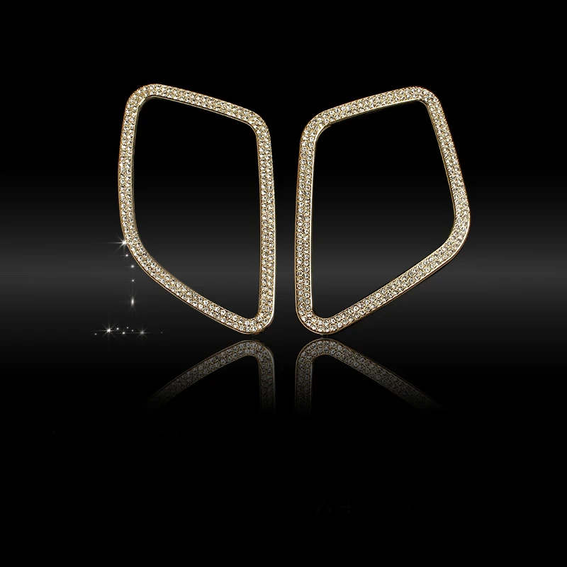 

2x Alloy Diamond Style Air Outlet Frames Cover Trims For BMW X4 F26 2015-2017 & X3 F25 2011-2017