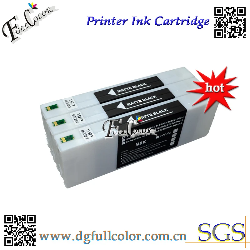 Free shipping 11pcs Printer Compatible Ink Cartridge For Epson pro 9900 9910 7900 7910 with Pigment ink