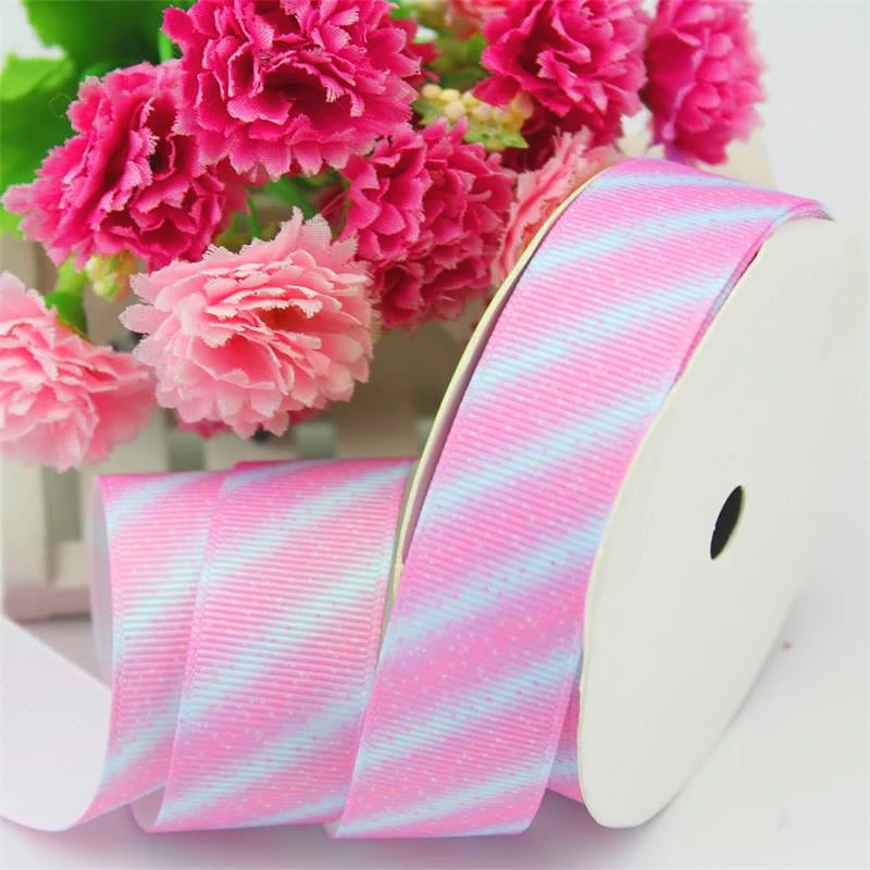 10 yards 1''(22mm) colored webbing striped polyester grosgrain ribbon DIY gift wrapping tape | Дом и сад