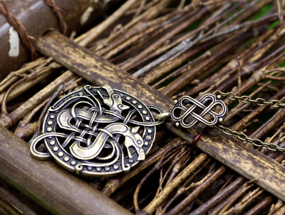 Vintage Nordic Viking Wolf Necklace Charm Jewelry Pendant For Men | Украшения и аксессуары
