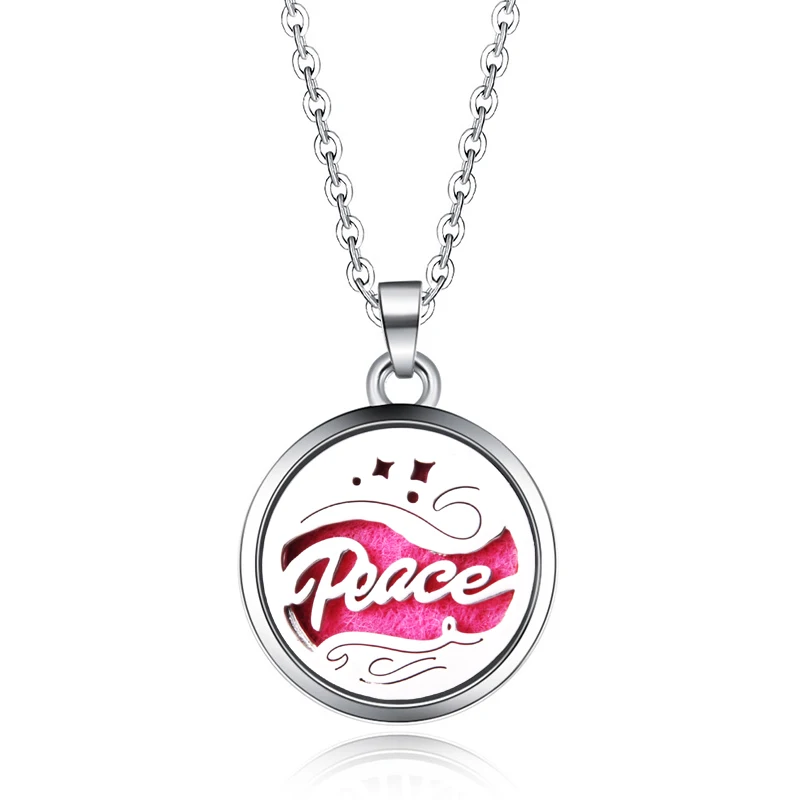 316L стиль знак мира духи ароматерапия диффузный кулон из нержавеющей стали