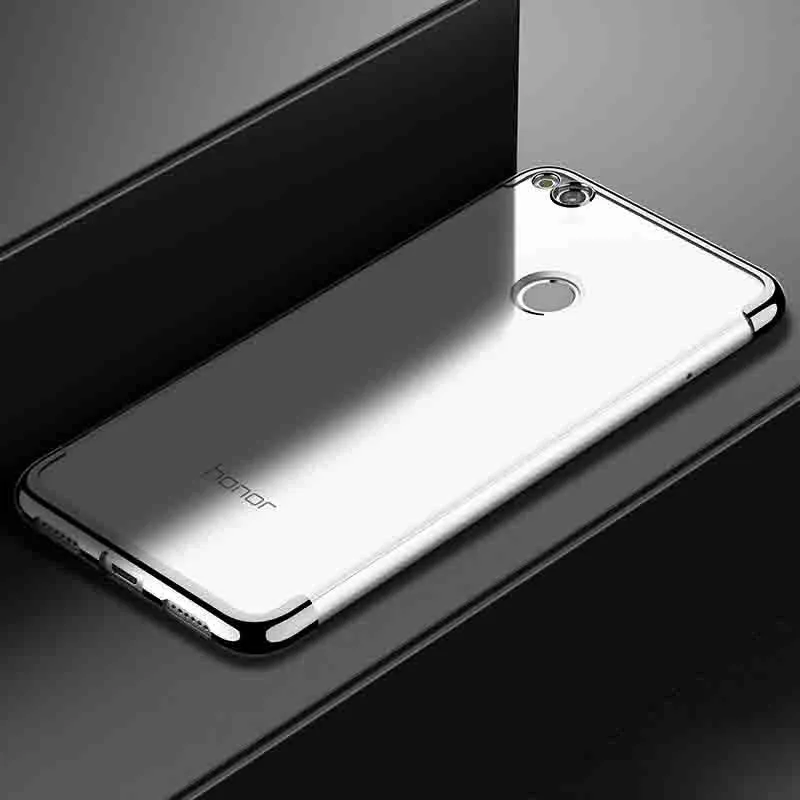 Case On Honor 8 Lite Cases Coque For Cover Plating Transparent Silicone Back TPU Soft Blue Black Red 5.2 Shockproof | Мобильные