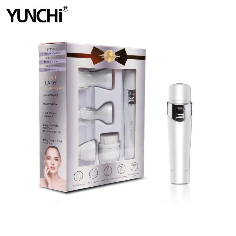 5 в 1 эпилятор триммер для волос бритва носа бровей формовочный нож Очищающая
