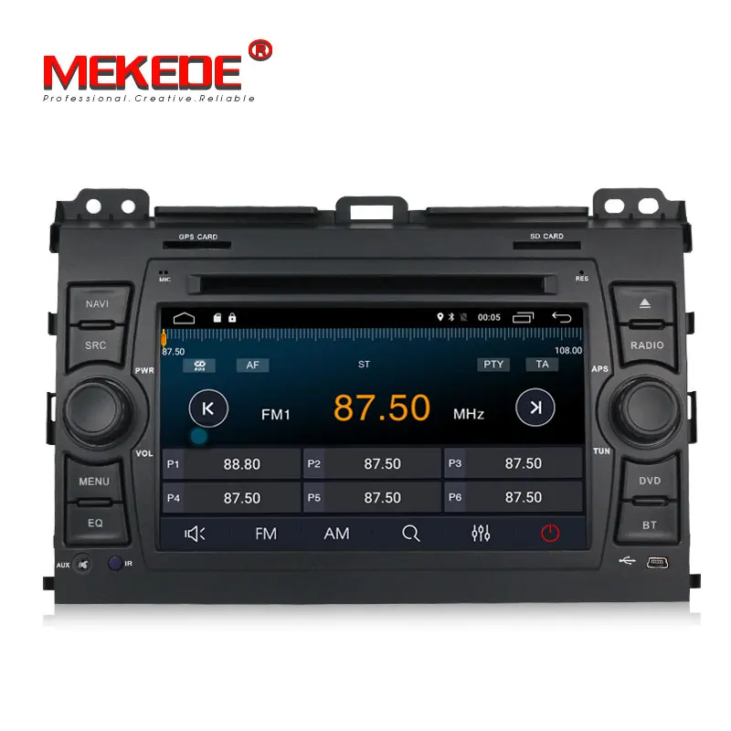 Бесплатная доставка 2din автомобильный DVD мультимедийный плеер для Toyota Prado 120 2004 2009