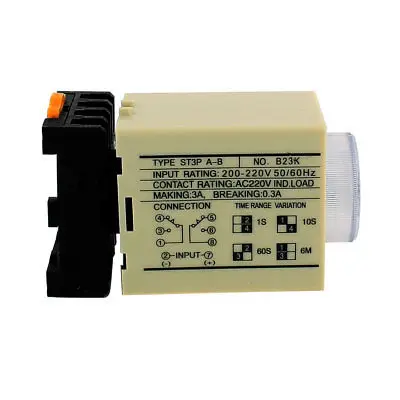 AC 110V ST3PA B DPDT 8 терминалов 0 10 секунд регулируемый таймер задержки Реле