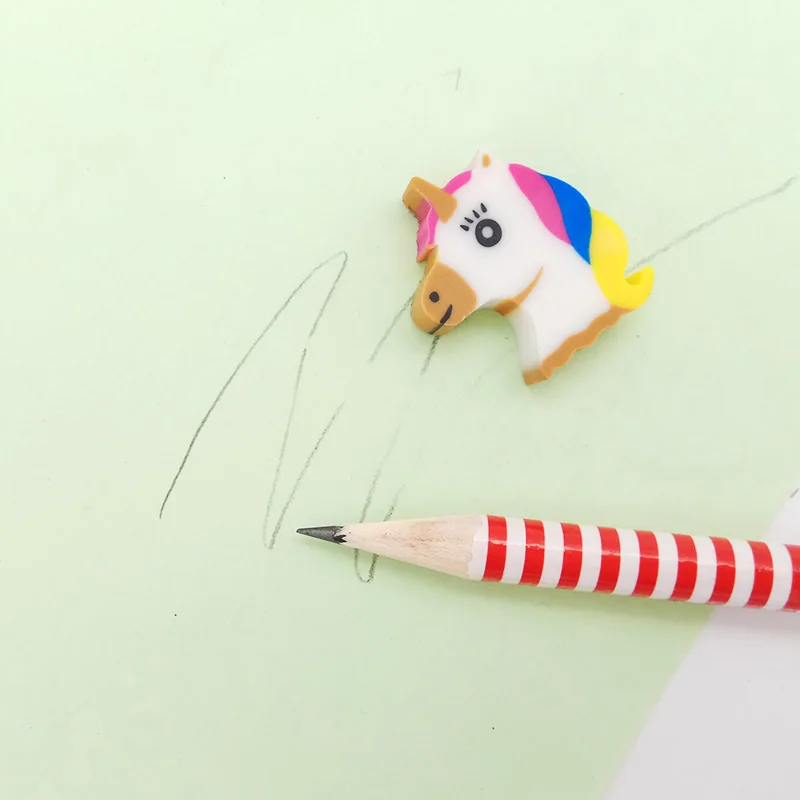 4 шт./партия канцелярские принадлежности Kawaii мини животные изменить ластик Прекрасный мультфильм творческий Единорог карандаш ластик для детей игрушки подарок