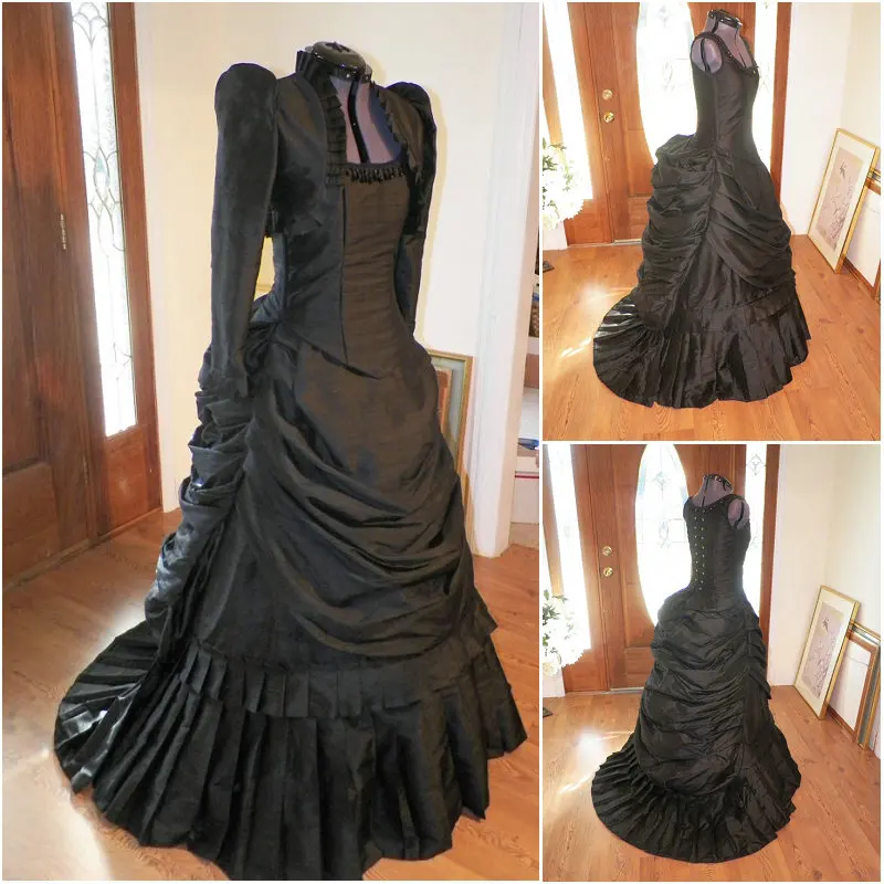 

Victorian Corset Gothic/Civil War Southern Belle Ball Gown Dress Halloween dresses US 4-16 R-452