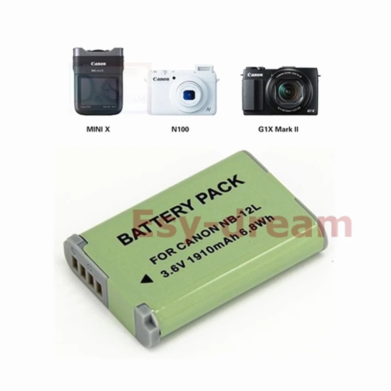 

NB-12L NB12L 12L Camera Battery For Canon PowerShot G1X Mark II MARKII MKII G1XII N100 MINI X PM147