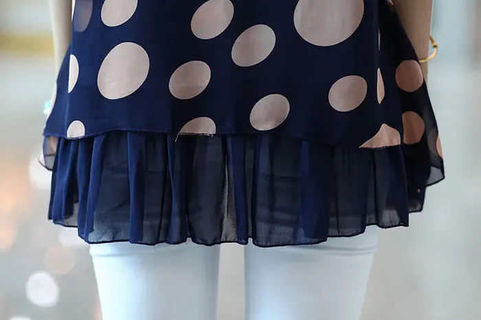 Женские шифоновые рубашки размера плюс модные топы с круглым вырезом и коротким