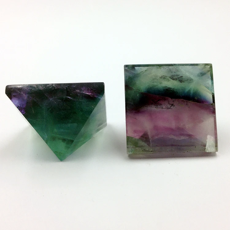 2018 натуральный кристалл Пирамида фиолетовая точка флюорита хлорофан ожерелья с