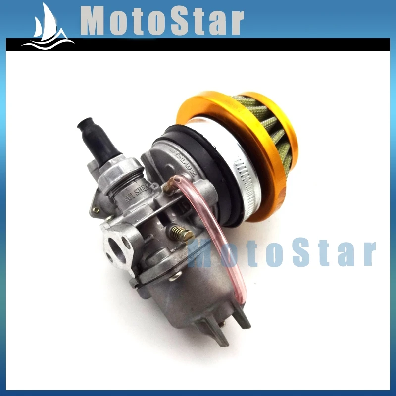 Золотой воздушный фильтр + Карбюратор Carb стек для 2 тактных 47cc 49cc деталей