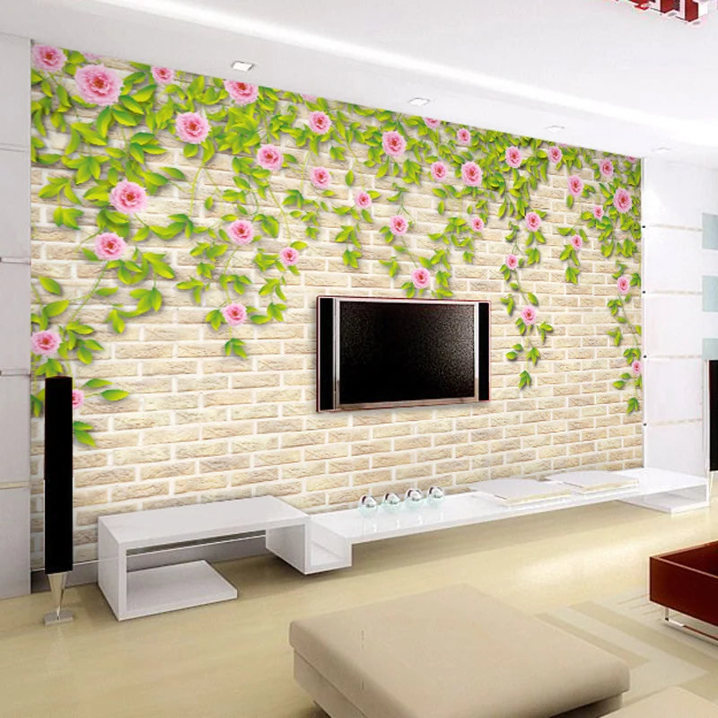 European prime TV backdrop wallpaper nonwoven warm living room bedroom self-adhesive film large mural wall | Дом и сад