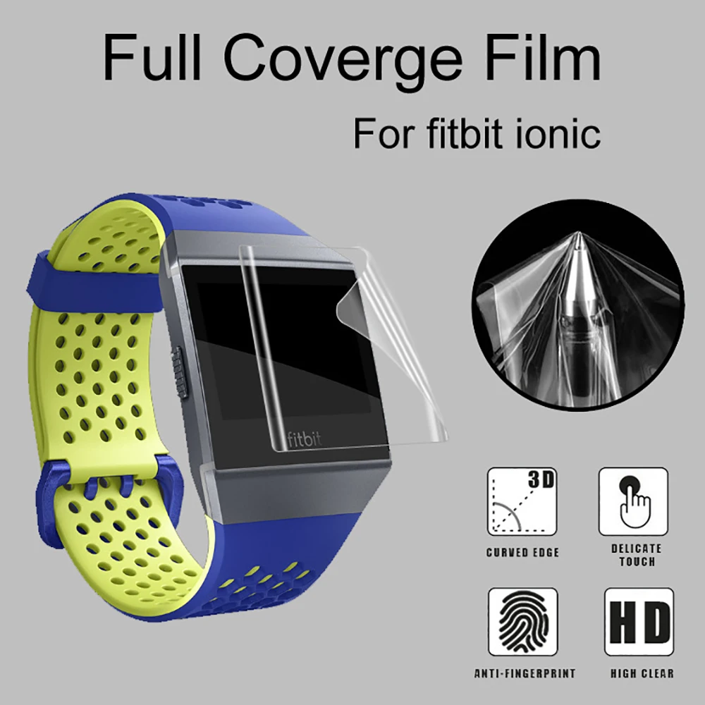 Для Fitbit Ionic Смарт часы анти шок мягкий ПЭТ ультра тонкий протектор экрана пленка HD