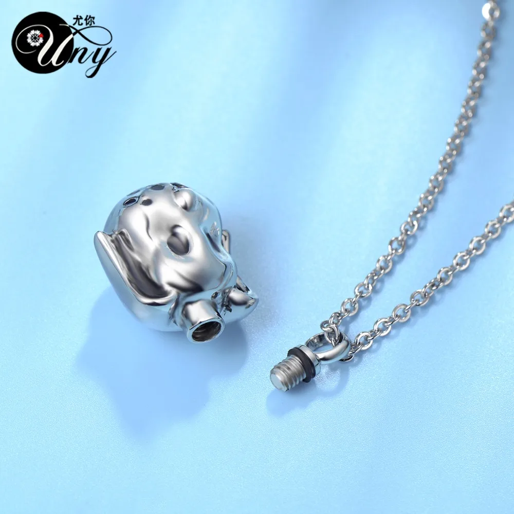 Uny Мода Нержавеющая сталь собака урну пепел кулон флакон духов Мемориал Keepsake