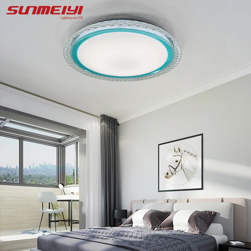 Современные RGB Светодиодные потолочные светильники Красочные Потолочные с Bluetooth