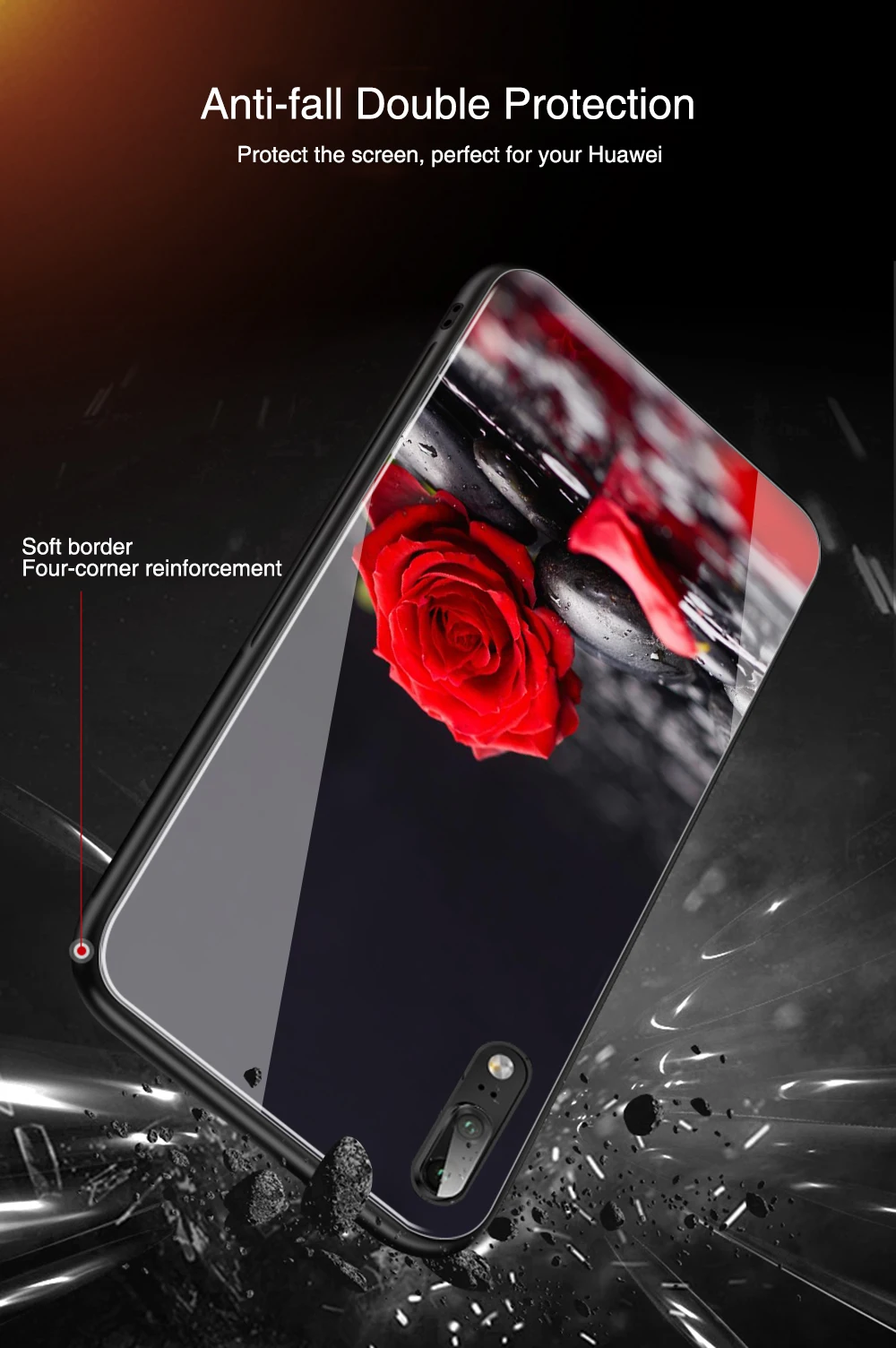 Чехол Finder для huawei mate 9, чехол, красная роза, Цветочный, закаленное стекло, чехол для huawei mate 9 10 Pro P10 P20 Honor V9 V10 Play Nova 3e