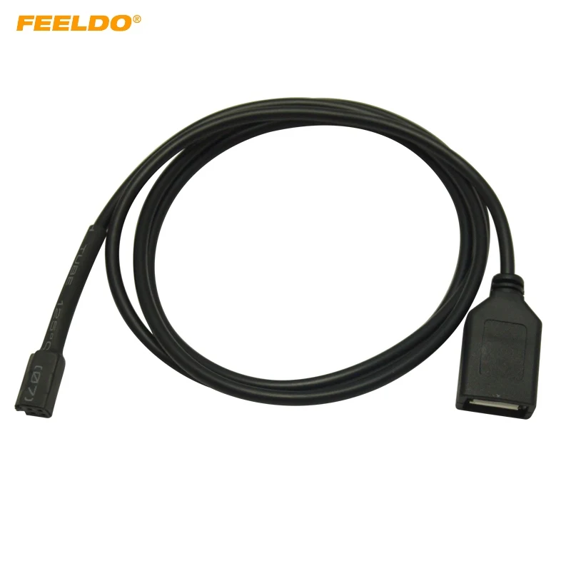 FEELDO 10 шт. автомобильный оригинальный 4 контактный разъем к USB адаптеру Conector для