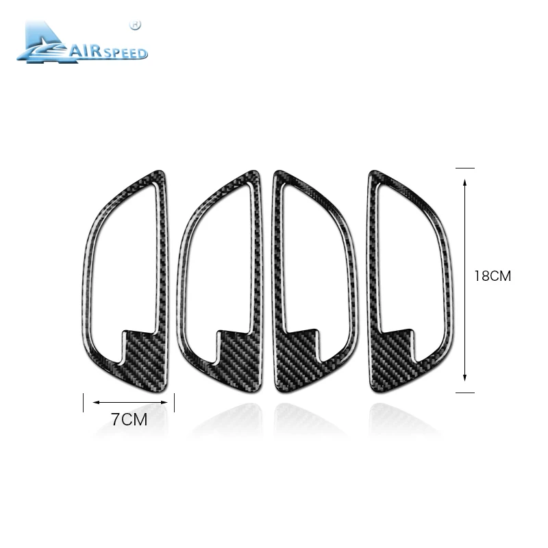 

Airspeed for BMW F10 Accessories 2011-2017 BMW F10 Carbon Frame for BMW F10 Interior Trim Sticker Car Door Handle Frame Stickers