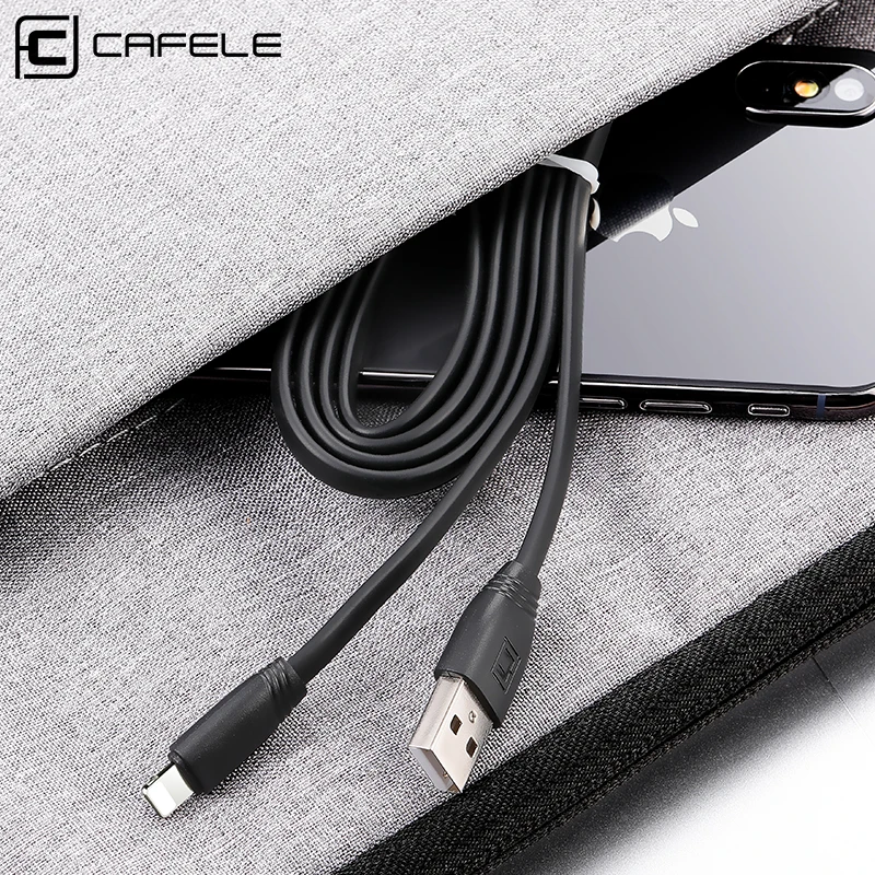 Плоский USB кабель CAFELE зарядный для iphone X 8 7 6S 6 Plus синхронизации данных и телефона