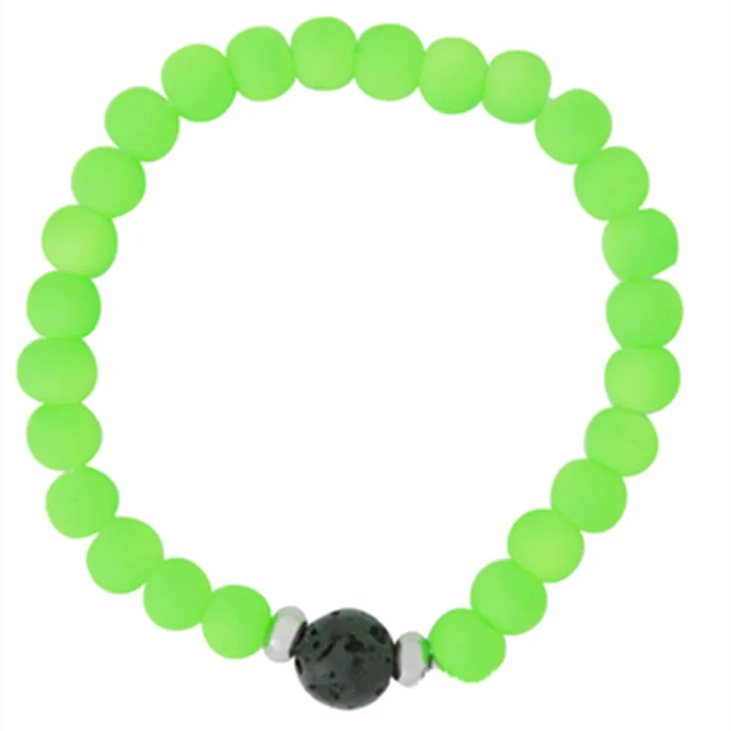 (10 шт.) Экологически чистый силиконовый неоновый браслет-распылитель из лавового