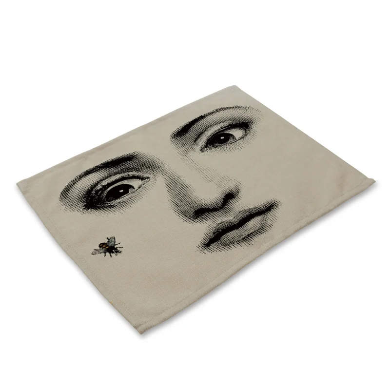 1 шт. Ретро Fornasetti Artical обеденный стол хлопок печать подставки под столовые приборы подставки под тарелки