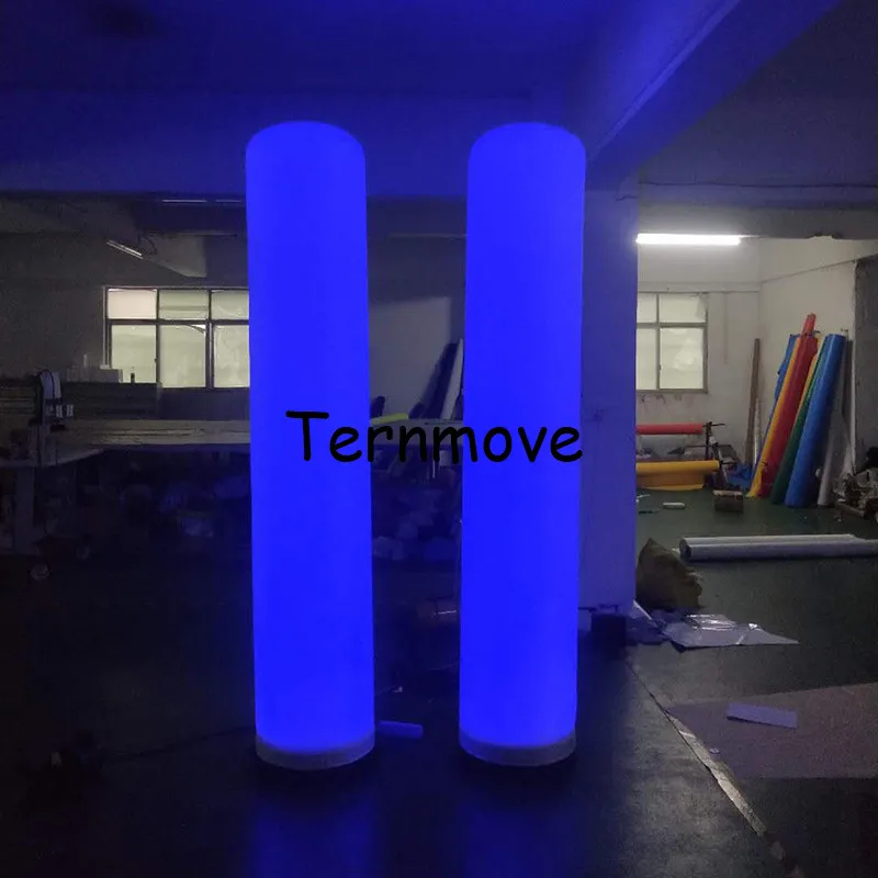 Надувная колонна с RGB освещением (черная база) рекламный светодиодный надувной