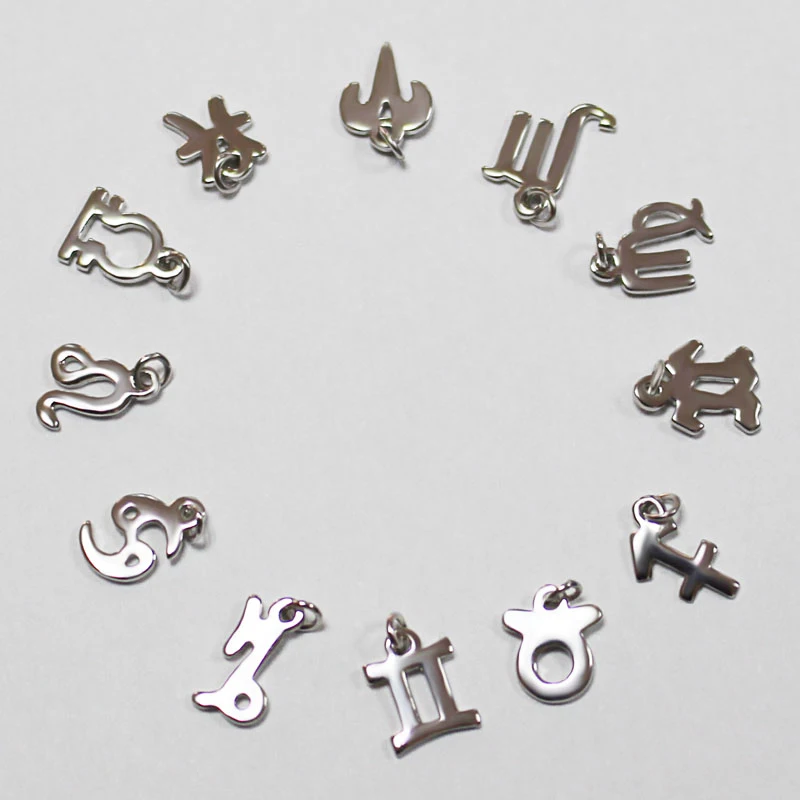12 Constellation 925 Sterling Silver Pendant Zodiac Sign necklace Women Virgo Libra Scorpio Aquarius Necklace Wedding Jewelry