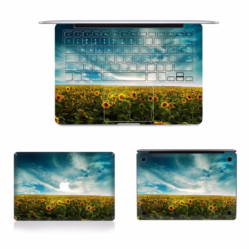 Радужные Деревянные ПВХ наклейки для ноутбука наклейка для Apple Macbook Air Pro retina 11 12 13 15 дюймов США клавиатура граффити защитные чехлы