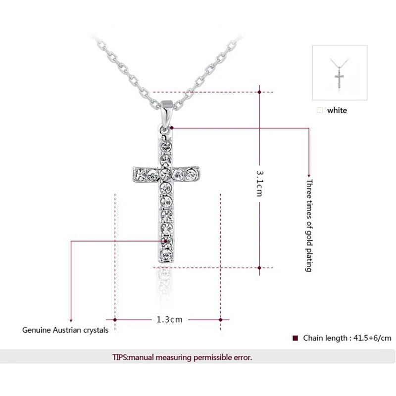 ОО серебряное ожерелье с подвеской из горного хрусталя и цепочкой для женщин