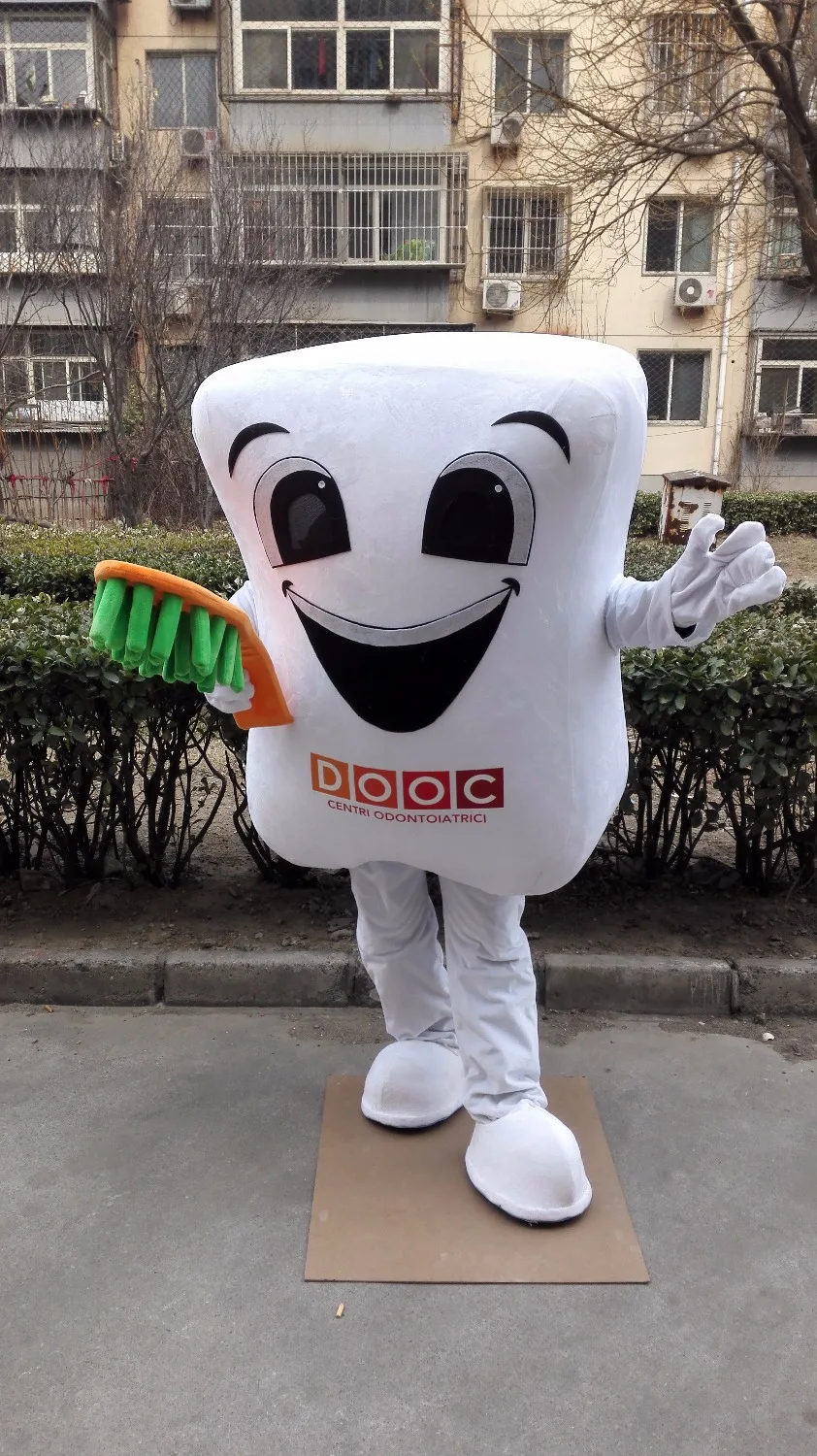 Костюм талисмана зубной щетки с зубцами костюм на заказ аниме косплей комплект