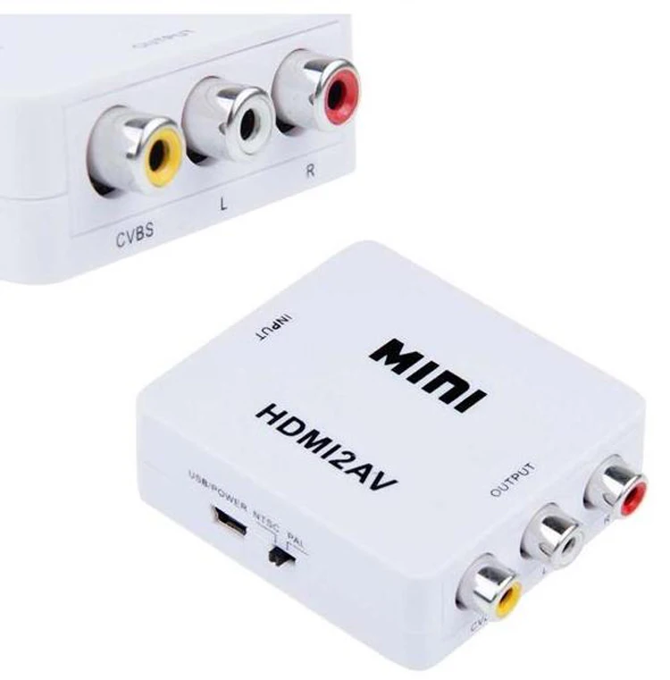 Мини Композитный 1080 P HDMI для RCA Аудио Видео AV CVBS адаптер Поддержка HD HDMI2AV