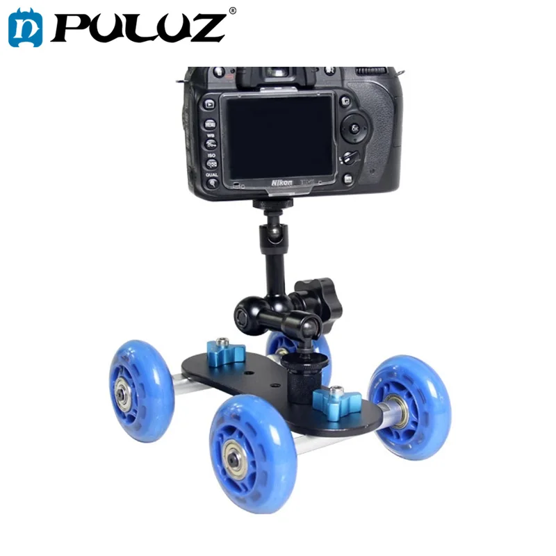 PULUZ YLG0105B мини слайдер Dolly для камеры Таблица мобильный видео железнодорожных