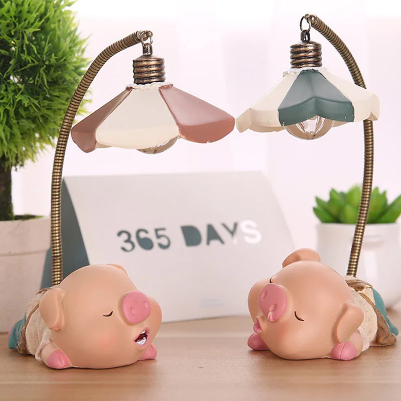 Японское аниме Kawaii Мультфильм Zakka детская свинка светодиодный ночсветильник