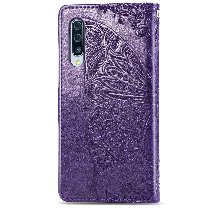 3D бабочка PU кожаный флип чехол для samsung Galaxy A10 чехол для samsung A30 A40 A50 A70 смартфон Капа кошелек сумка