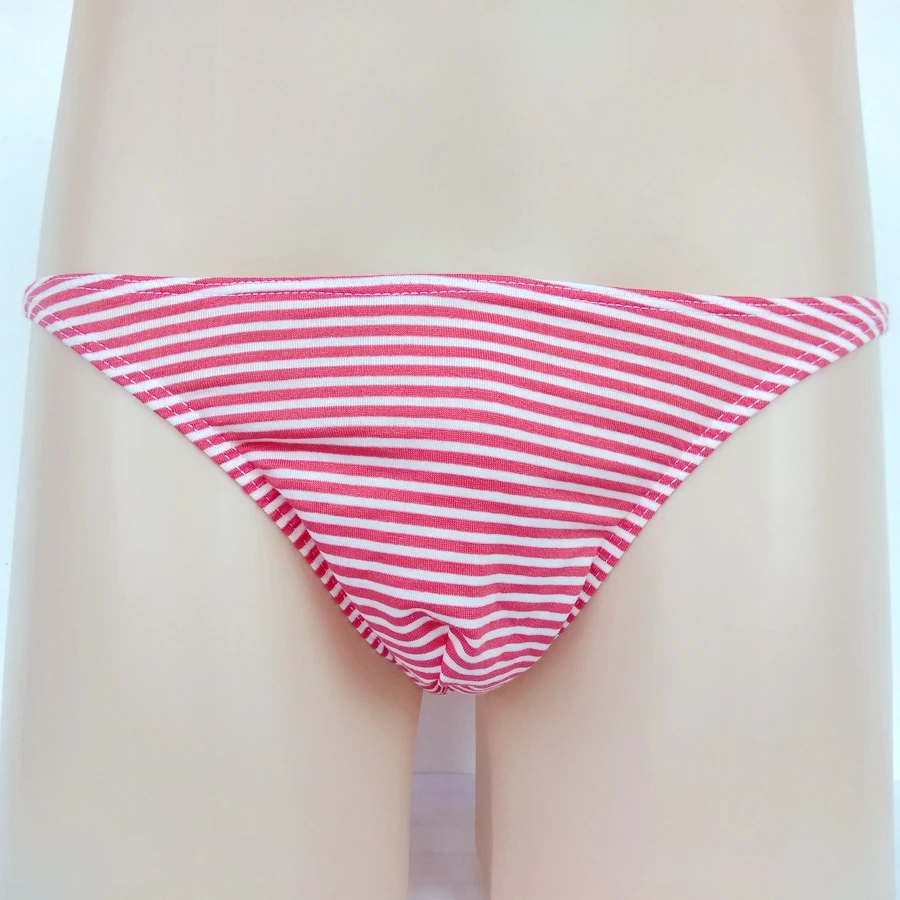 Мужские стринги бикини полоски Jersy Poly/хлопок/спандекс узкая талия|string bikini
