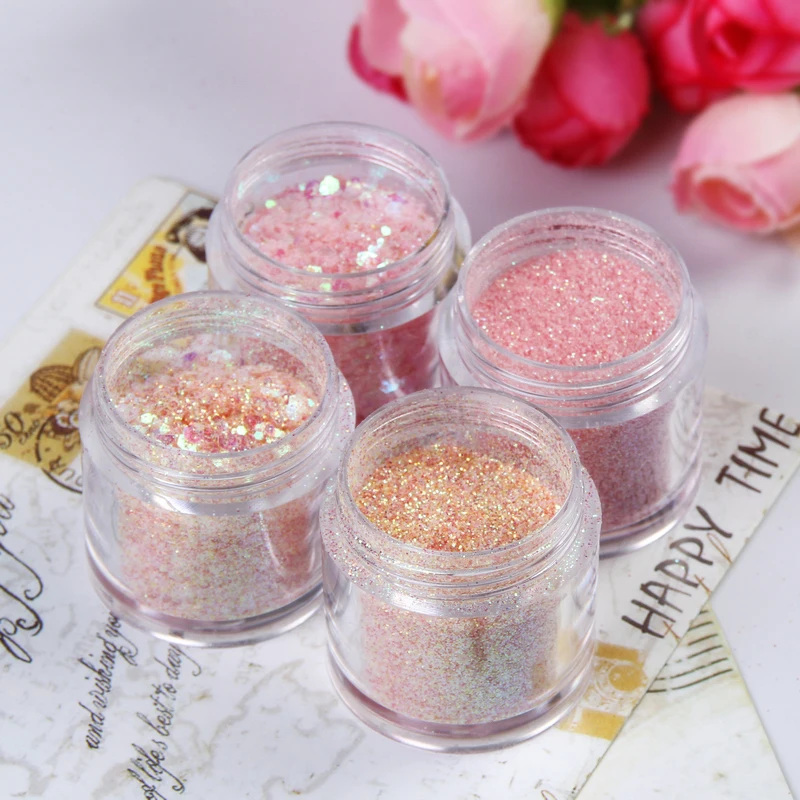 Elessical Лазерная Смешанная Размеры ногтей блестит Косметическая пудра Блёстки