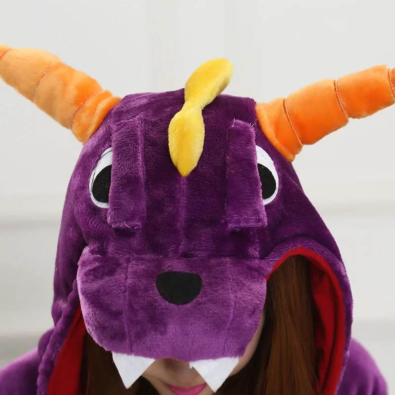 Дропшиппинг Для женщин Onesie Spyro Драконья Пижама мужчин взрослых Фиолетовый