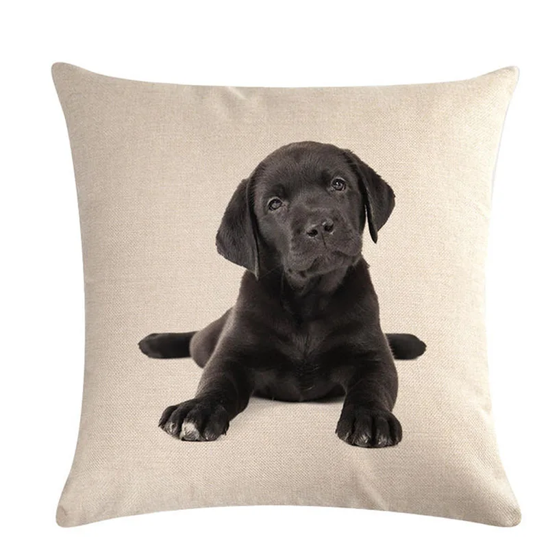 45*45cm cartoon animal pattern linen cushion cover wild home pillowcase textile decoration | Дом и сад
