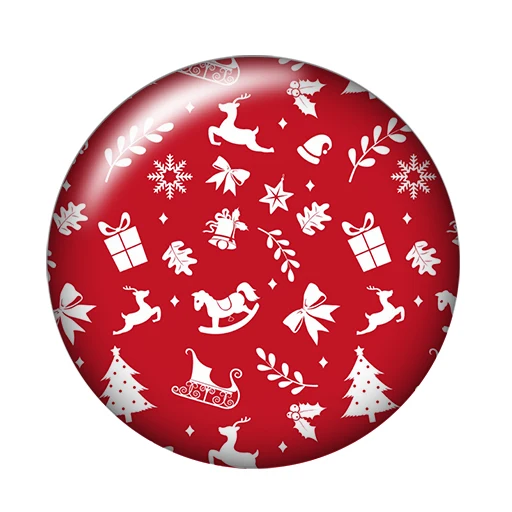 E Merry Christmas Elk 10 шт. смешанный 12 мм/16 мм/18 мм/25 мм круглый стеклянный кабошон demo плоский задний вывод ZB0434 - Цвет: E