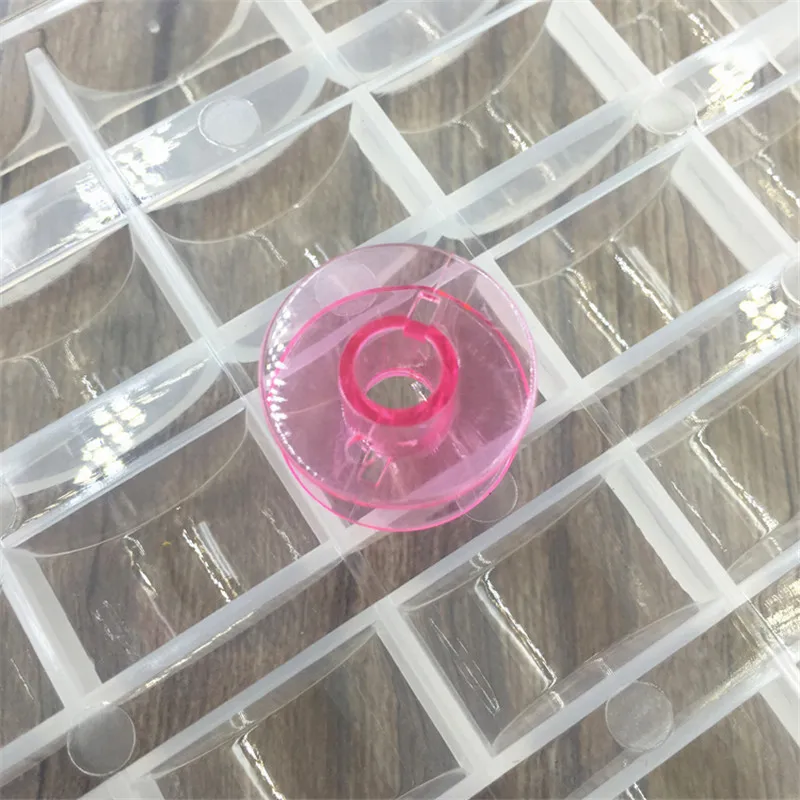25pcs pink (no box) Швейные аксессуары пластик/металл 25 шт. бобины для шитья машины катушки ниток чехол для хранения Коробка для домашние инструменты для шитья принадлежности - Цвет: 25pcs pink (no box)