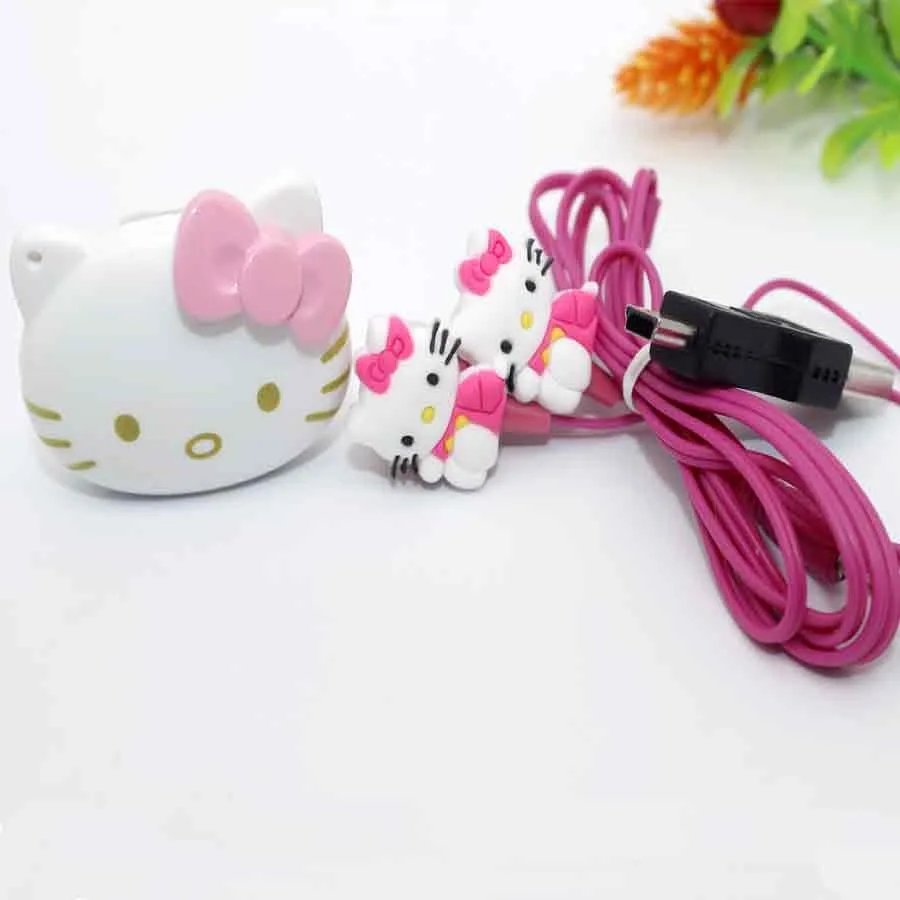 Модные Мини Рисунок Hello Kitty MP3 плеера Поддержка TF карты Clip плееры + рисунок