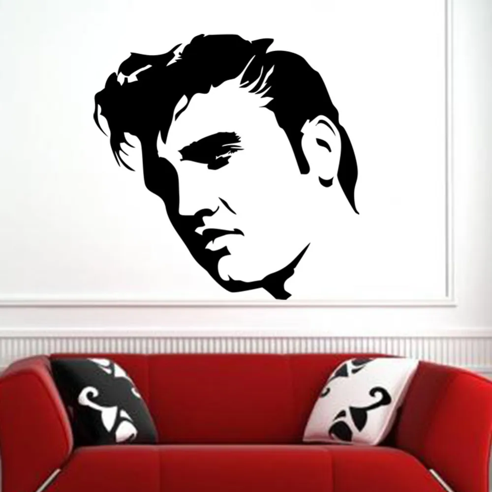 ELVIS PRESLEY большая спальня настенная художественная наклейка трафаретная матовая