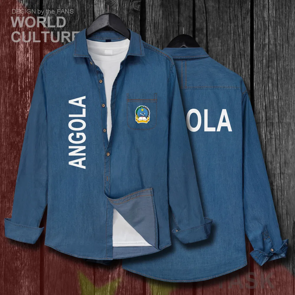 Мужская джинсовая рубашка с отложным воротником длинными рукавами куртка в