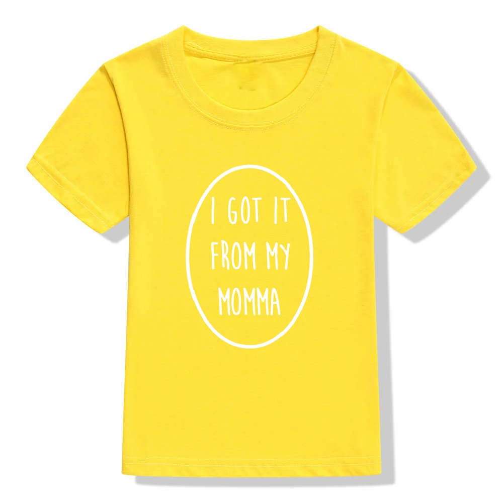 Коллекция года, Детская футболка с надписью «I Got It My Mama» детские летние футболки с короткими рукавами одежда для мальчиков и девочек футболка для маленьких мальчиков, топы для малышей - Цвет: 46J3-KSTYE-