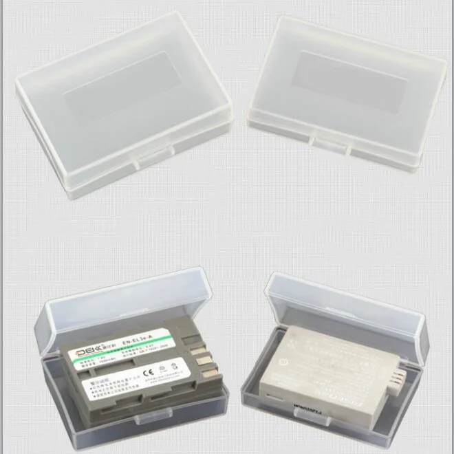 3pcs Plastic Case Holder Storage Box for DSLR camera battery LP-E8 LP-E5 NB-10L NB-7L EN-EL9 EN-EL14 PSP CRV3 LP-E6 BP-511A |