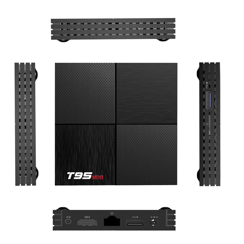 2 Гб 16 Гб Allwinner H6 четырехъядерный телеприставка T95 Mini Android 9,0 4 Гб Smart 6K 2,4 ГГц Wifi tv box Мини потоковый медиаплеер