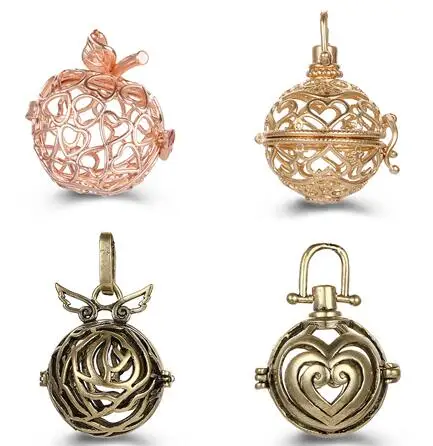 1 шт. высокое качество Крылья Ангела полый шар жемчужная клетка медальон кулон