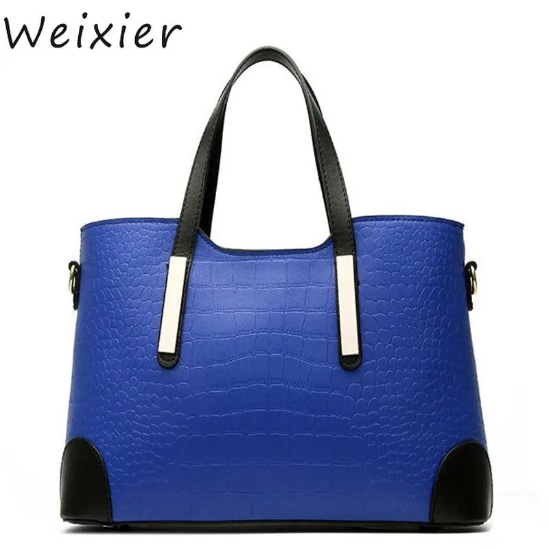 WEIXIER Роскошные однотонные женские сумки 2 шт./компл. мессенджеры через плечо